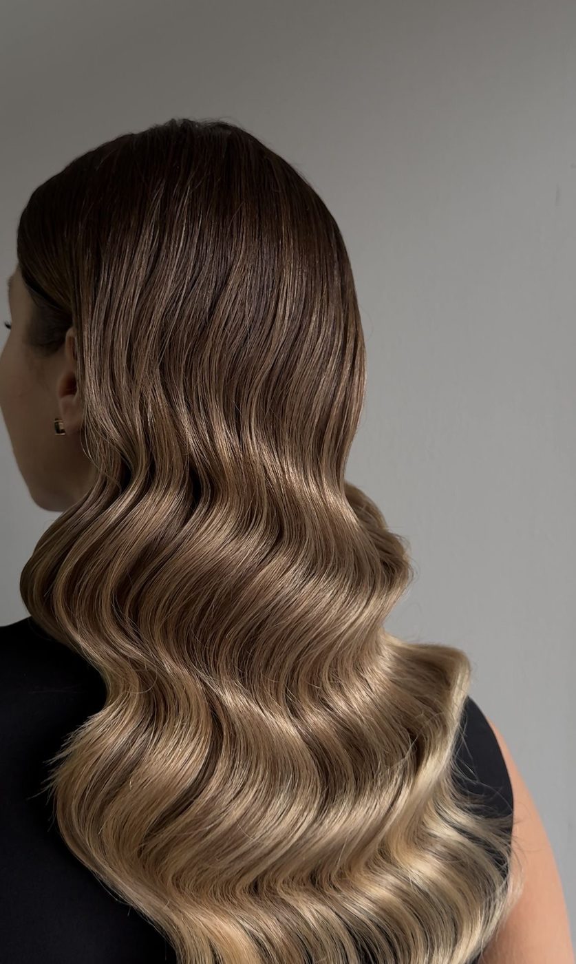 Hollywood waves blowout styling at LUV Beauty Club Miami
