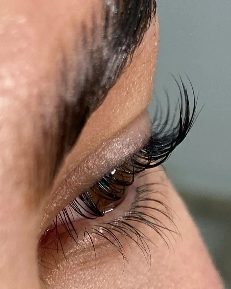 Volume lash extensions at LUV Beauty Club Miami