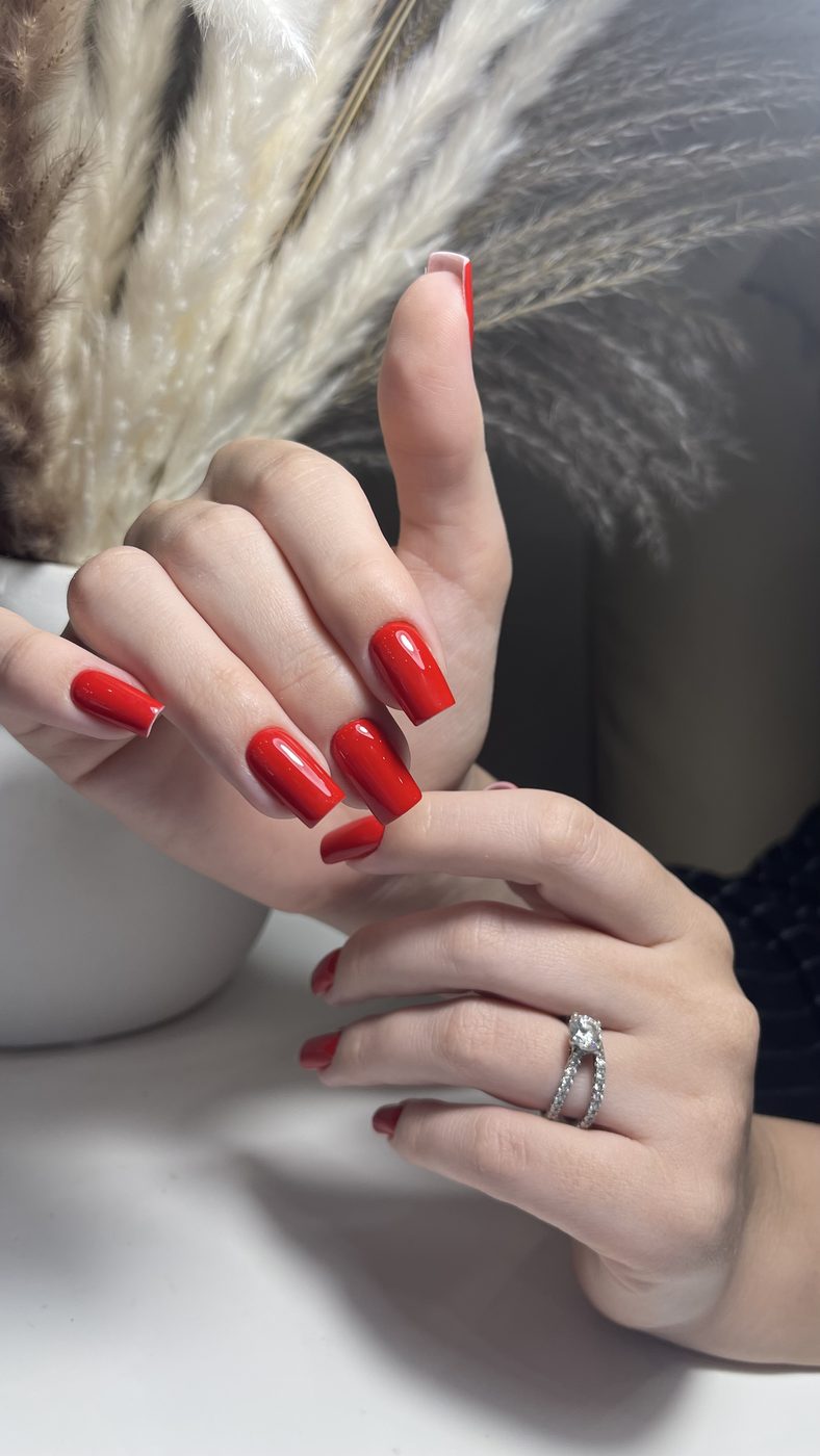 Gel manicure nail art at LUV Beauty Club Miami